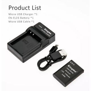 Pin sạc kingma for nikon en-el23 nikon coolpix b700, p900, p600, p610, s810c