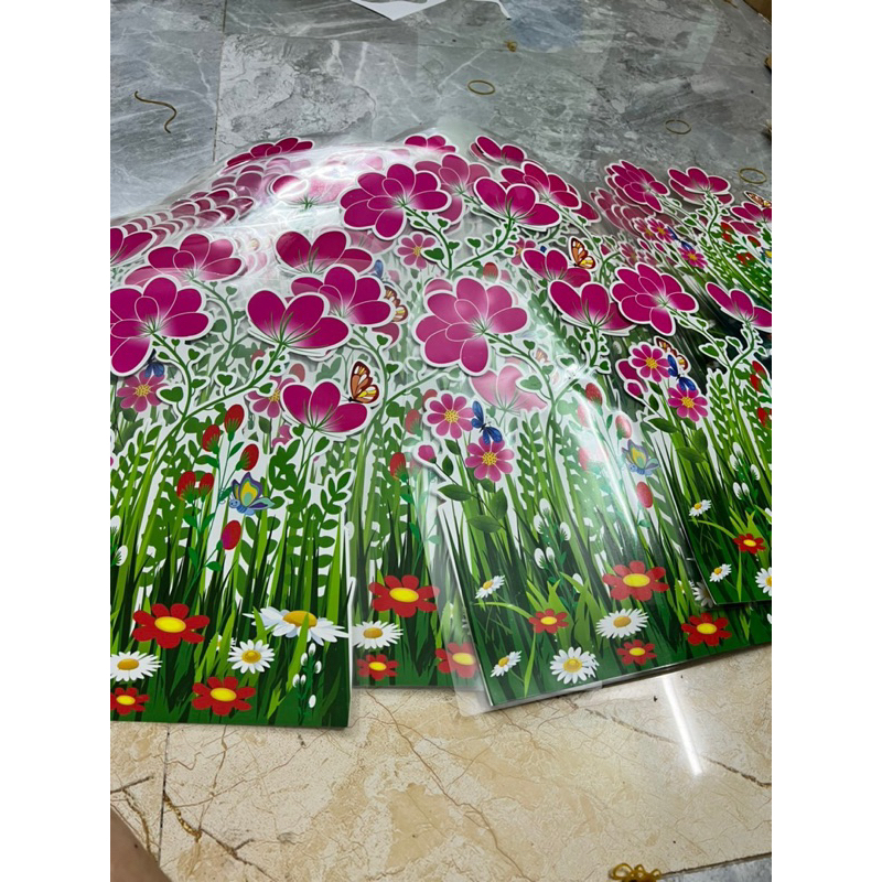 Hoa chân tường trang trí bảng 3 mét