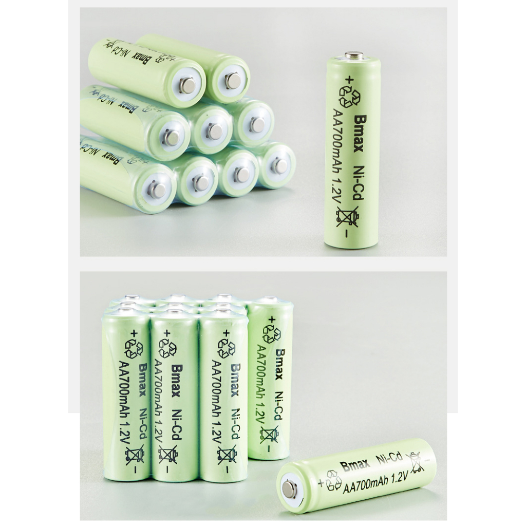 Pin sạc Ni-Cd AA 700mAh 1,2V - Pin sạc 500 lần AA niken cadmium đồ chơi trẻ em phụ kiện