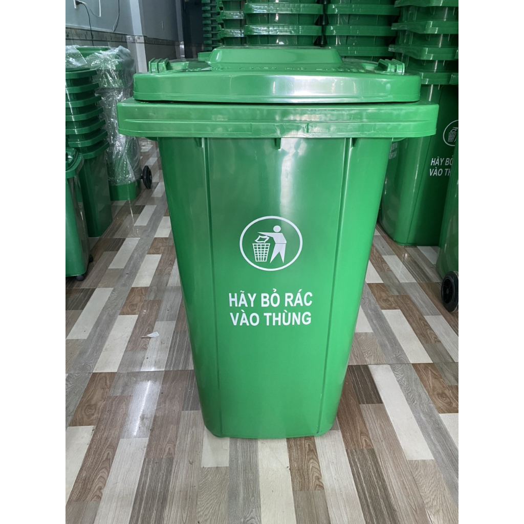 SHIP TOÀN QUỐC - THÙNG RÁC CÔNG NGHIỆP 240L XANH LÁ