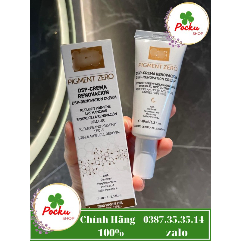 Kem đêm làm sáng da, mờ sắc tố, duy trì sau hydroquinone martiderm pigment zero dsp renovation cream