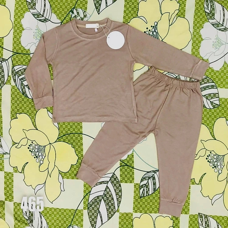 Bộ dài tay thu đông chất len tăm cho bé trai bé gái cổ 2 phân có size đại từ 10-27kg