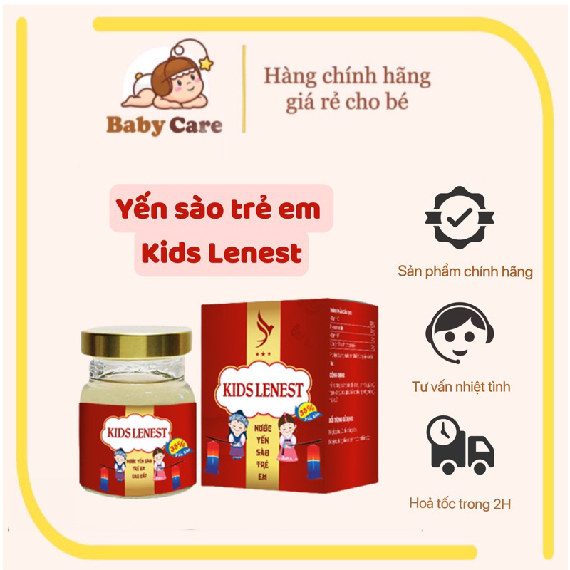 YẾN SÀO TRẺ EM LENEST 35% yến sào nguyên chất giúp bổ sung dinh dưỡng, tăng đè kháng cho trẻ em lọ 70ml