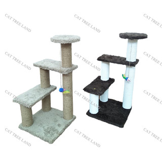 TRỤ CÀO MÓNG (CATTREE) BẰNG GỖ CHO MÈO 4 TẦNG 144 - NHÀ CÂY CHO MÈO CÀO MÓNG, ĐỒ CHƠI MÈO MÀI MÓNG