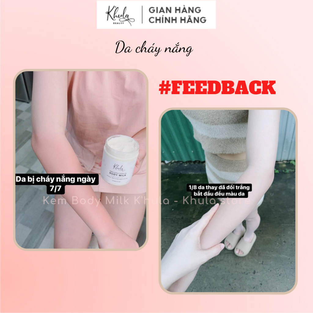 1KG Kem body dưỡng trắng da K'hula Milk, Dòng dưỡng trắng chuyên sâu dưỡng da trắng hồng tự nhiên không nhờn rít - KHULA