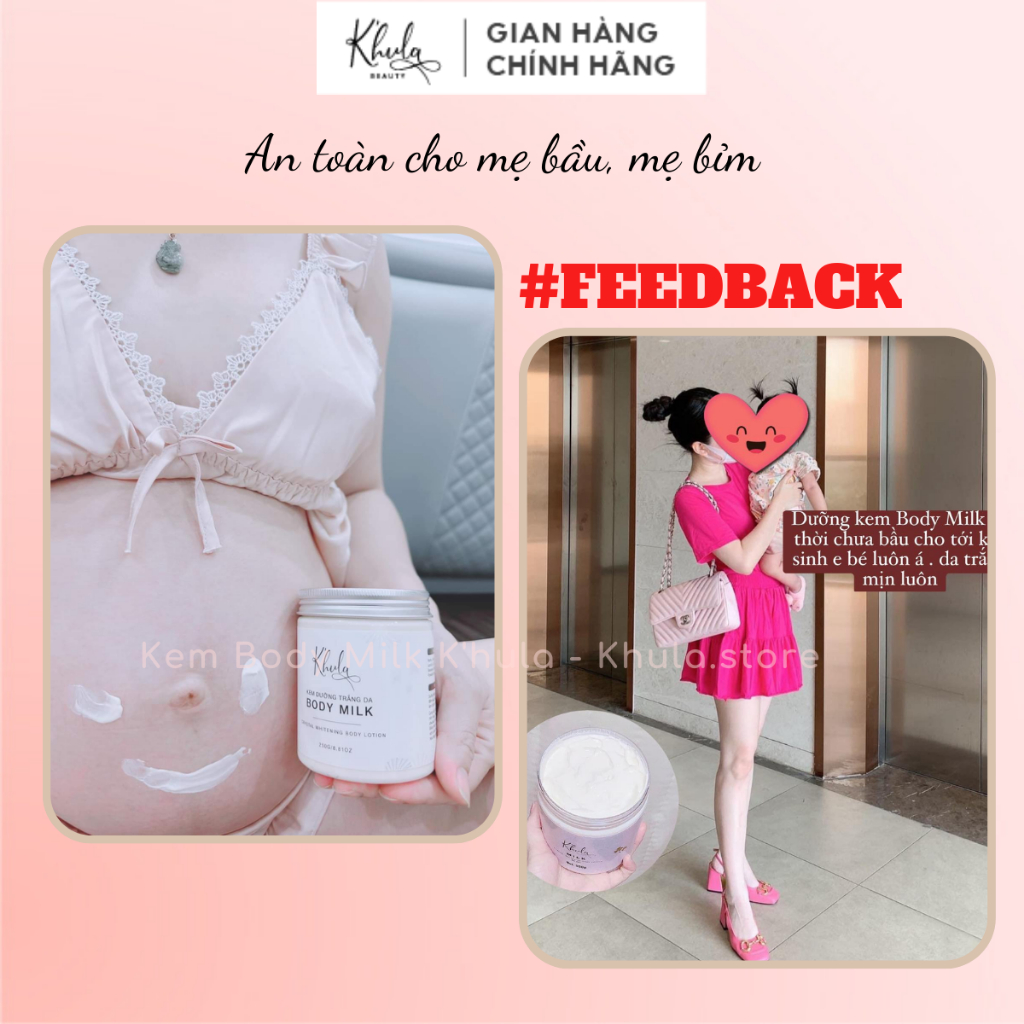 1KG Kem body dưỡng trắng da K'hula Milk, Dòng dưỡng trắng chuyên sâu dưỡng da trắng hồng tự nhiên không nhờn rít - KHULA