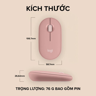 Chuột Bluetooth Logitech Pebble Mouse 2 M350s (Logitech M350s) - Hàng chính hãng