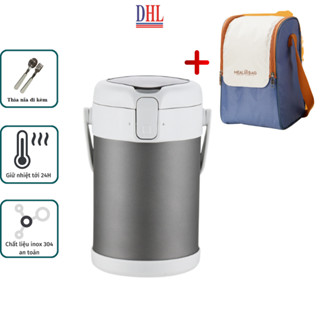 Hộp Đựng Cơm Văn Phòng Giữ Nhiệt, Lồng cơm giữ nhiệt LUNCH BOX Inox 304 Cao Cấp Không Gỉ Dung Tích 2200ml