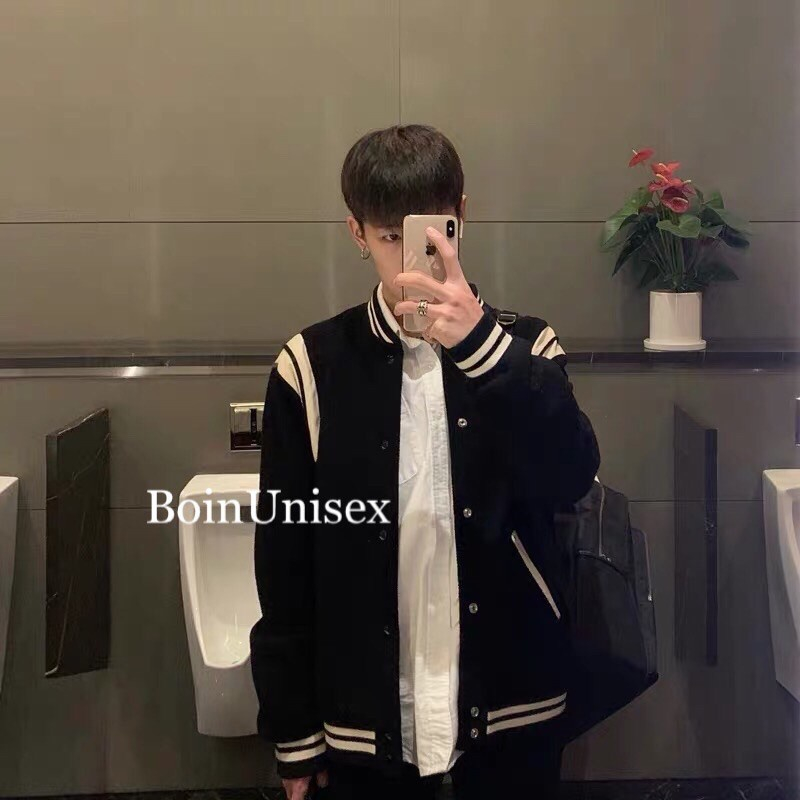 Áo Khoác varsity Xanh áo bomber Teddy SLP nam nữ - Áo bomber Sơn Tùng MTP Siêu Hot 2023