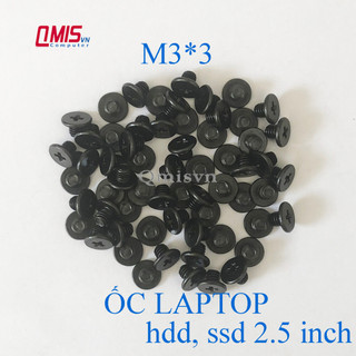 M3*3 - Ốc vít laptop, dùng cho ổ cứng laptop HDD SSD Caddy kích thước M3x3 M3 x 3 mm (Gói 10 con ốc)
