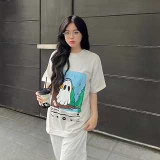 Áo thun nam nữ tay lỡ NELLY - MIR form dáng rộng unisex dont ghost me