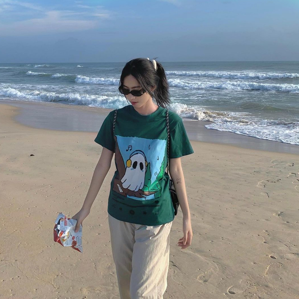 Áo thun nữ tay lỡ NELLY - MIR form dáng rộng unisex dont ghost me