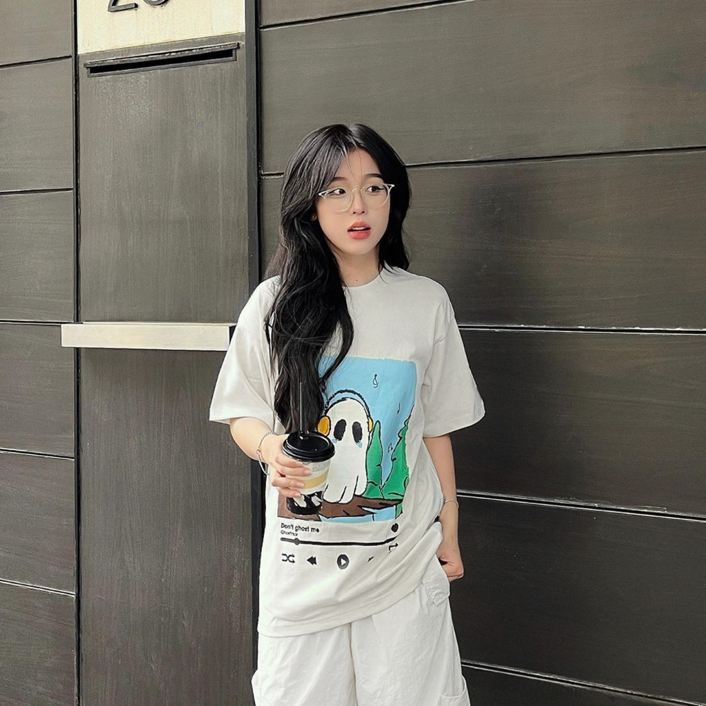 Áo thun nữ tay lỡ NELLY - MIR form dáng rộng unisex dont ghost me