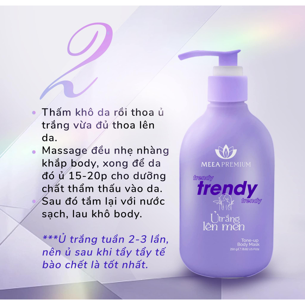 Ủ Trắng Lên Men Body Trendy - Meea Premium+ Tặng nước hoa