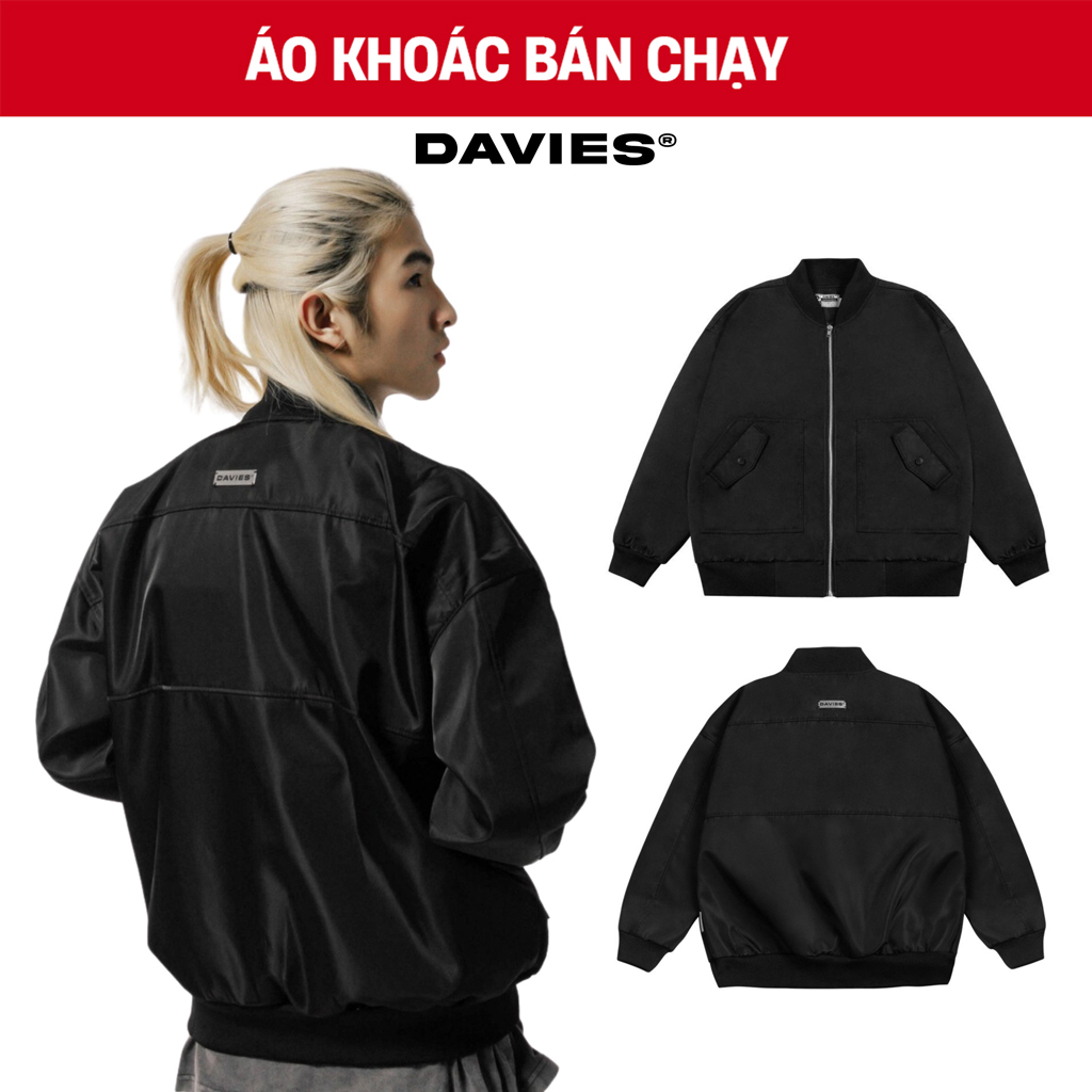 Áo khoác nam dù chống nước siêu bền, siêu ấm màu đen đẹp Protex Jacket local brand Davies| D22-AK1