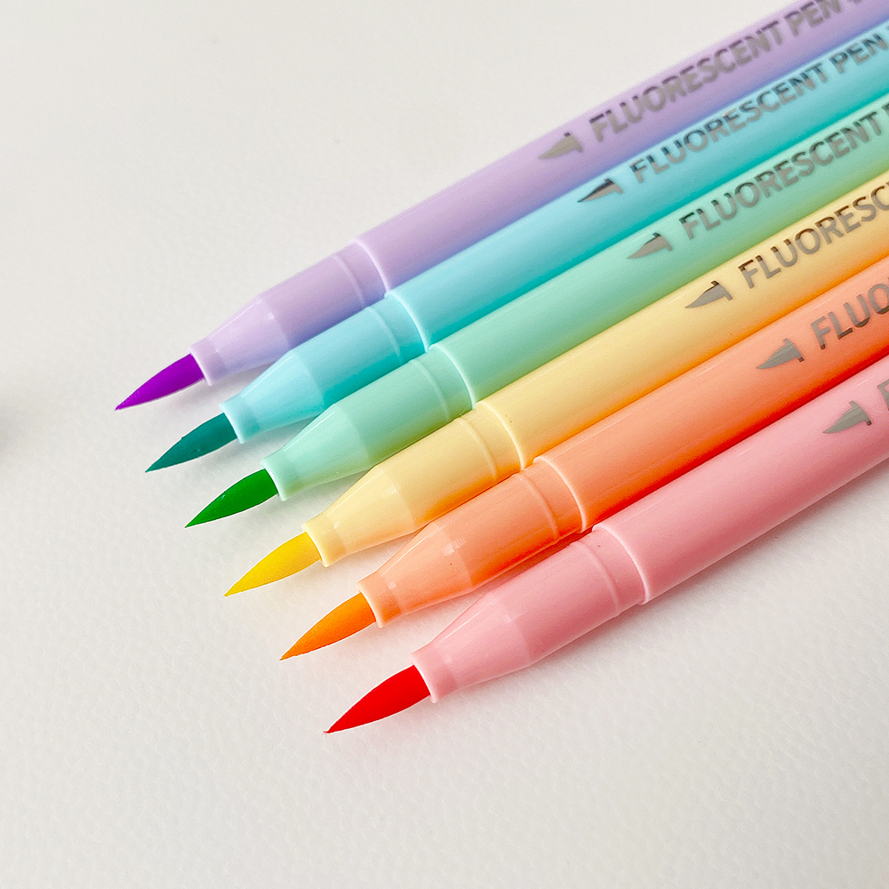 Winzige Bộ 6 bút brush bút màu lông pastel bút calligraphy brush lettering bút viết thư pháp đồ dùng học tập
