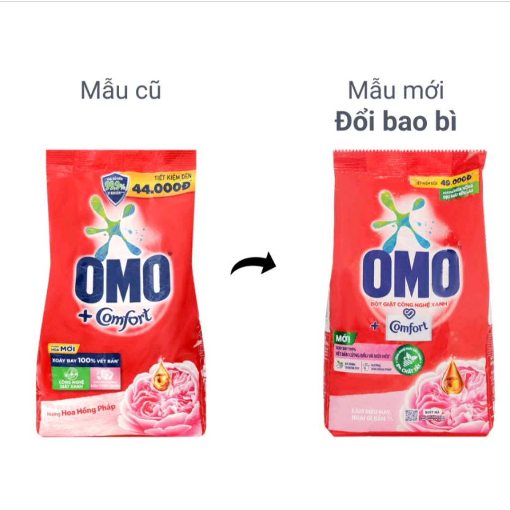 Bột giặt OMO comfort tinh dầu thơm 2,6kg