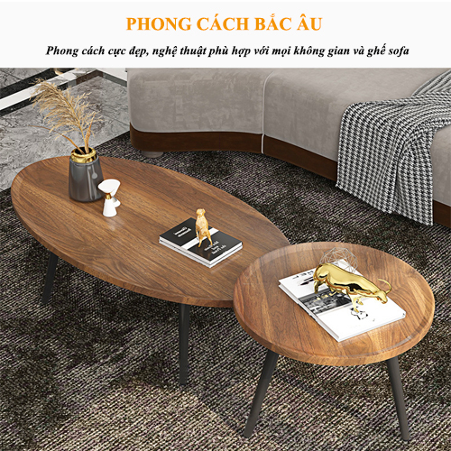 Bàn Trà Sofa,Bàn Trà Kép Decor Phòng Khách Sang Trọng Chân Bàn Chịu Tải Tốt
