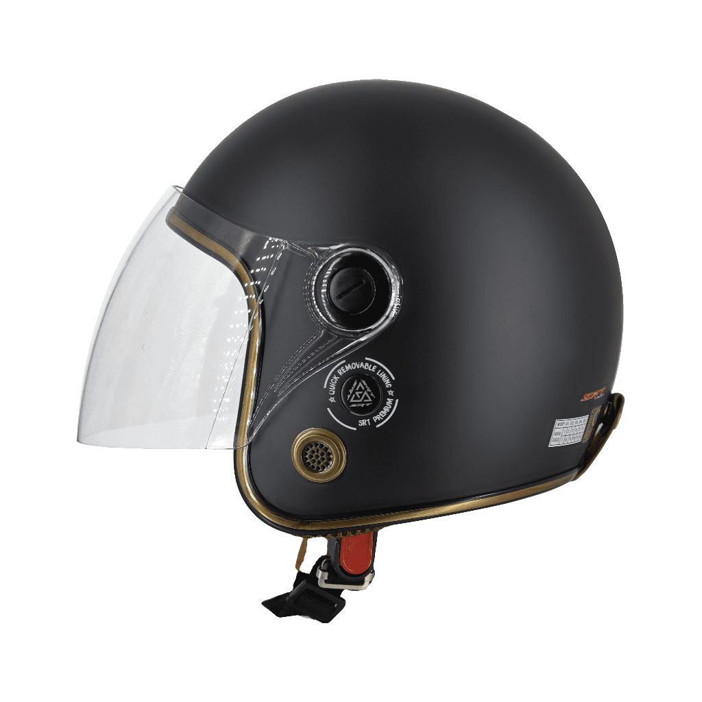 Mũ bảo hiểm 3/4 SRT A317 viền chỉ thông gió - Bảo hành 12T