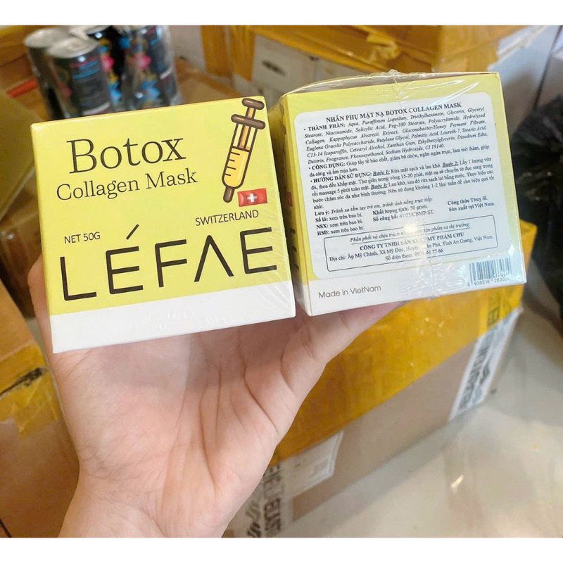 Mặt nạ Botox Collagen Mask Thụy Sĩ Giúp Da Căng Bóng,Trắng Mịn-Hộp 50g