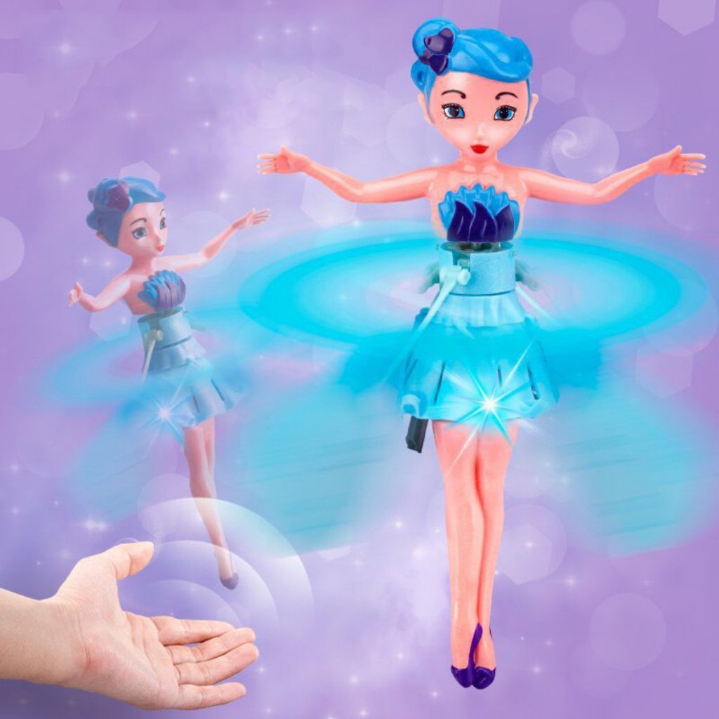 Đồ Chơi Búp Bê Cô Tiên Bay Cảm Ứng, Cảm Biến, 6 Cánh, Có Led Phát Sáng, Sạc USB, Phát Triển Tư Duy, Đồ Chơi Trung Thu