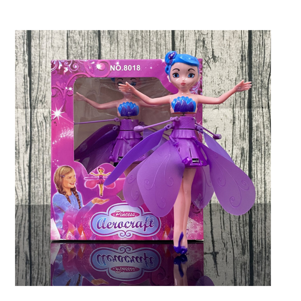 Đồ Chơi Búp Bê Cô Tiên Bay Cảm Ứng, Cảm Biến, 6 Cánh, Có Led Phát Sáng, Sạc USB, Phát Triển Tư Duy, Đồ Chơi Trung Thu