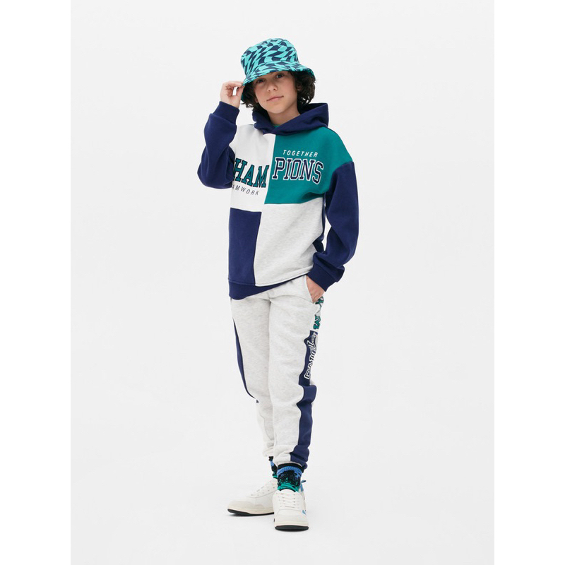 Bộ Nỉ Hoodie Bé Trai Thêu CHAPIONS Phối Màu PR