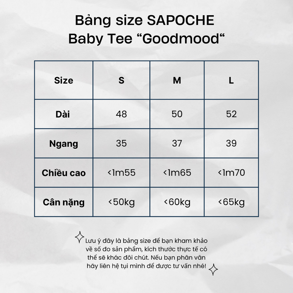𝐁𝐚𝐛𝐲 𝐓𝐞𝐞 𝐆𝐨𝐨𝐝𝐦𝐨𝐨𝐝 SAPOCHE thun gân hình thêu dáng Y2k