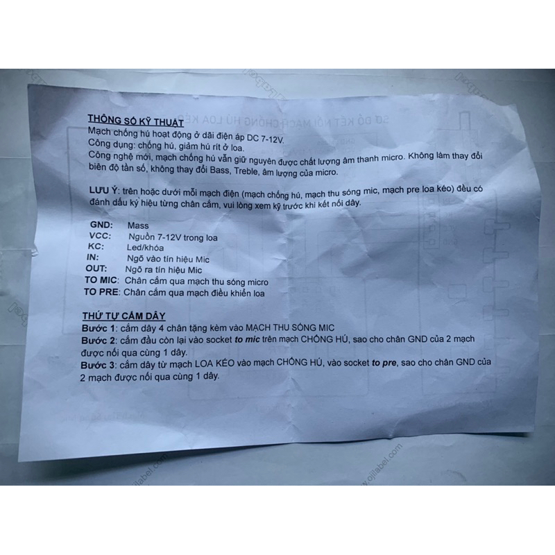 Bo chống hú cho loa kéo