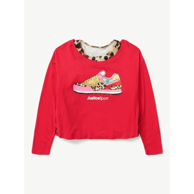 Áo dài tay hãng Justice cho bé gái, áo kim sa độc đáo ,mặc lên siêu xinh .từ 4-14 tuổi