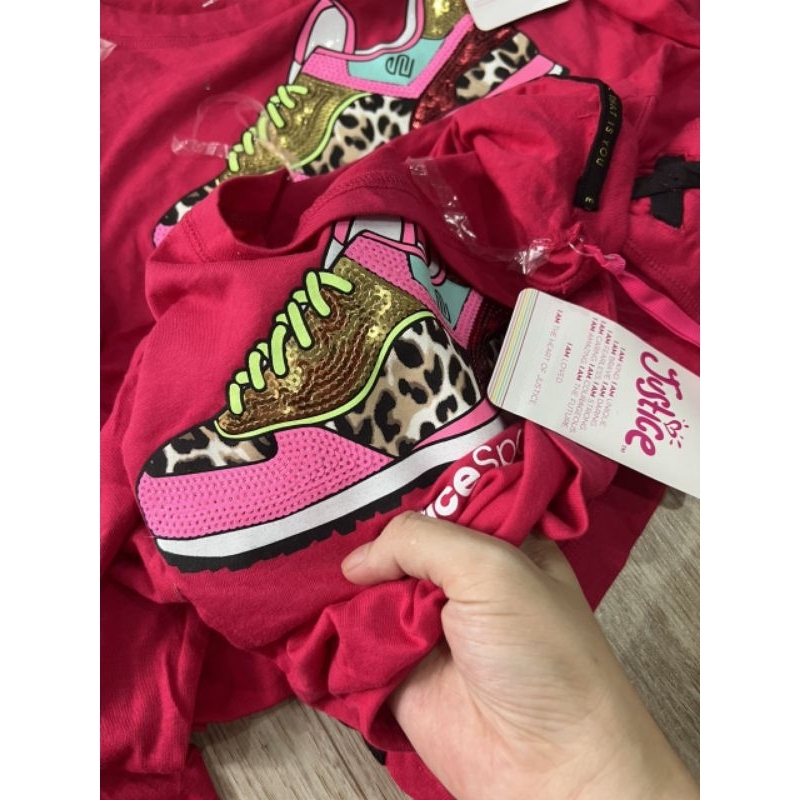 Áo dài tay hãng Justice cho bé gái, áo kim sa độc đáo ,mặc lên siêu xinh .từ 4-14 tuổi