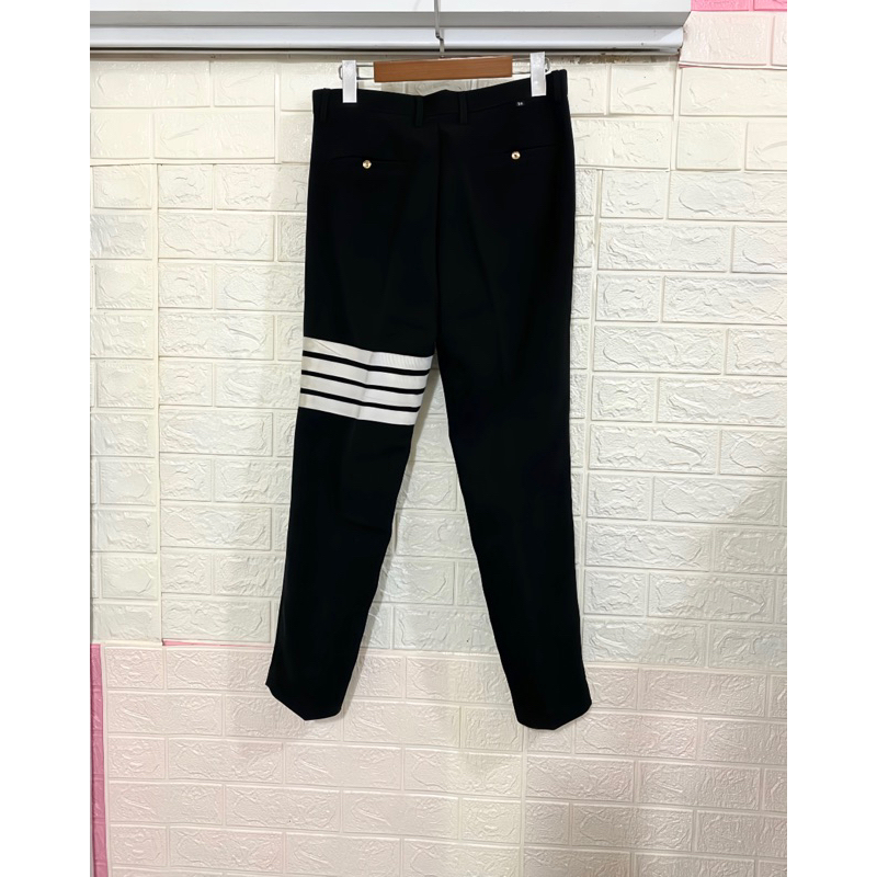 Quần Âu Thom 4 vạch thêu vải tăm lỳ dày dặn cho nam đủ size