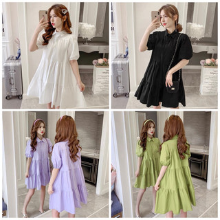 Đầm váy babydoll sơ mi tầng 7 màu (kèm hình thật)
