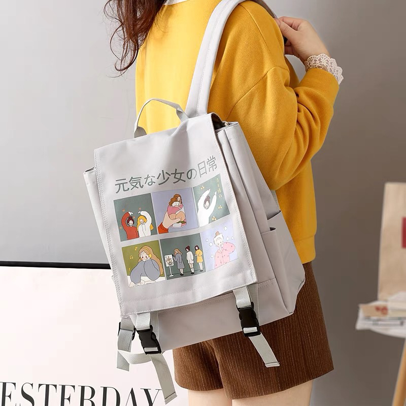 Balo gập dễ thương chất poly chống thấm