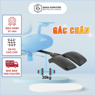 Gác chân ghế Nghiafurniture, Lắp gác chân cho ghế Lumbar 03, Tải trọng 30kg, da Pu cao cấp