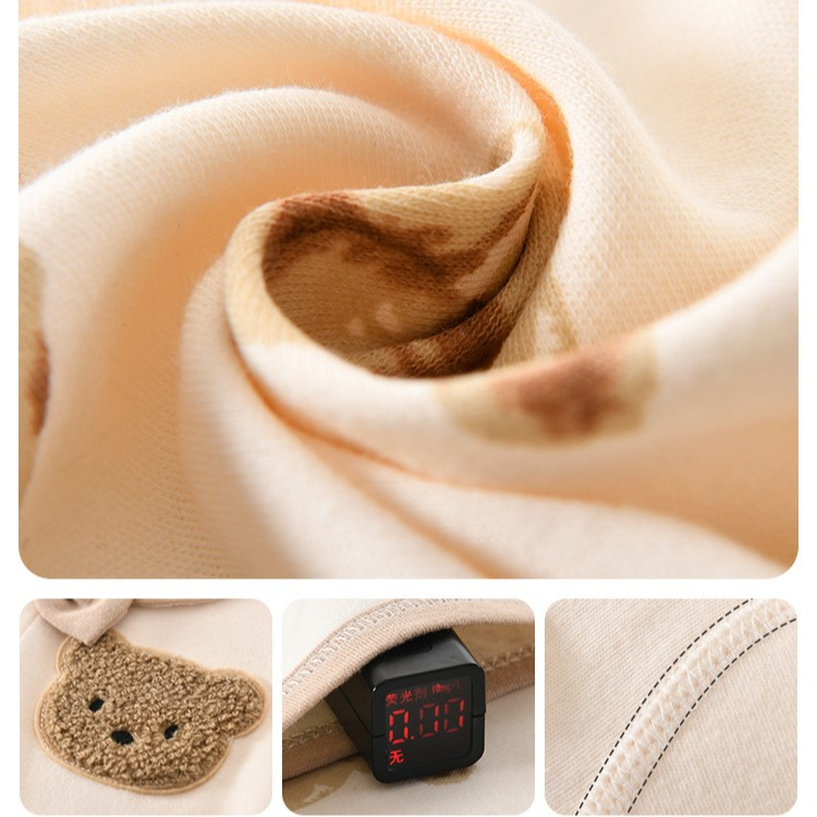 Set Quà Tặng Bé Trai, Bé Gái Sơ Sinh, Quà Tặng Đầy Tháng Cao Cấp 24 Chi Tiết Họa Tiết Gấu Bông