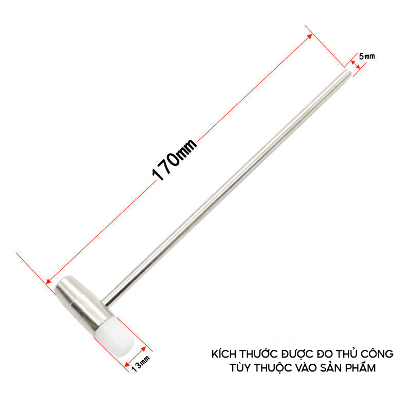 Búa gõ lego bằng thép 17cm, Búa mini 2 đầu hỗ trợ lắp ráp mô hình đồ chơi cho bé