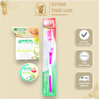 [MUA 1 TẶNG 1] KEM TẨY TRẮNG RĂNG GREEN HERB THÁI LAN - TẶNG 1 BÀN CHẢI GREEN HERB