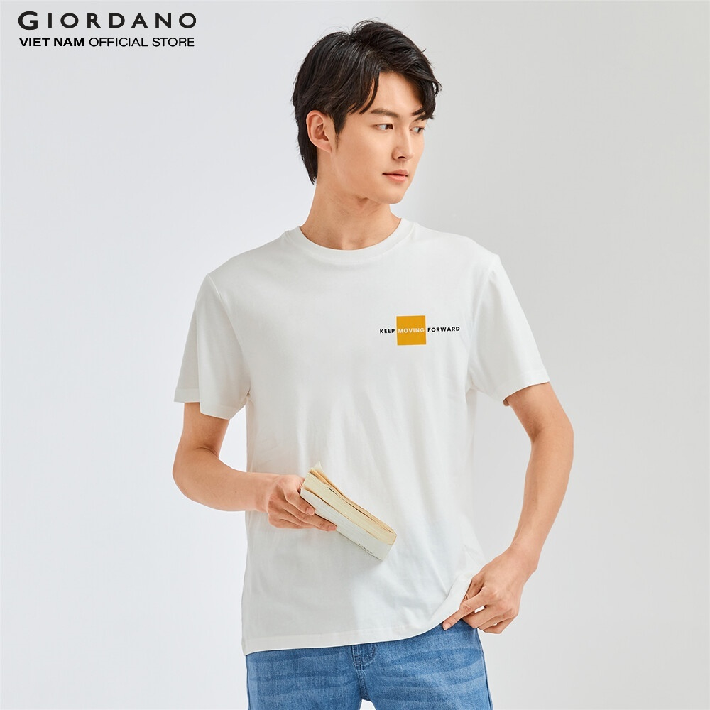 Áo Thun Nam Ngắn Tay In Hình Giordano 01092302