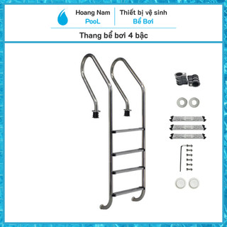 Thang bể bơi 4 bậc, thang hồ bơi 4 bậc inox 304