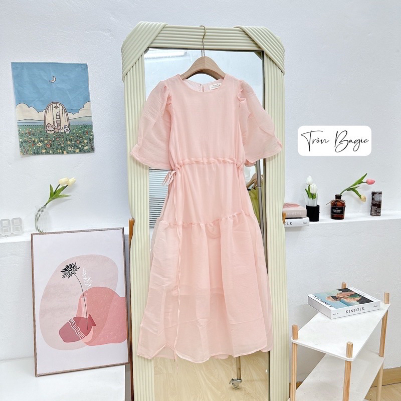 Đầm vol tơ tiểu thư phong cách Hàn quốc