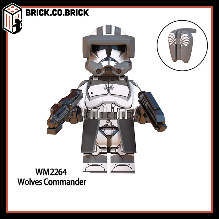 Wolfpack Clone Troopers Đồ chơi Mô hình Nhân vật Nhân Bản Kỵ Binh Sói  Trung Đoàn Quân Đội Hạng Nặng Lái Xe Lắp ráp Star