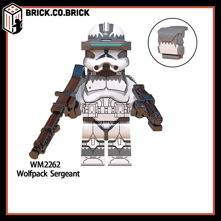 Wolfpack Clone Troopers Đồ chơi Mô hình Nhân vật Nhân Bản Kỵ Binh Sói  Trung Đoàn Quân Đội Hạng Nặng Lái Xe Lắp ráp Star