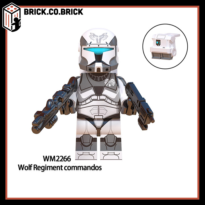 Wolfpack Clone Troopers Đồ chơi Mô hình Nhân vật Nhân Bản Kỵ Binh Sói  Trung Đoàn Quân Đội Hạng Nặng Lái Xe Lắp ráp Star