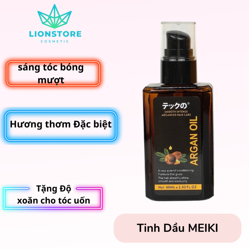 Tinh dầu dưỡng tóc serum dưỡng tóc uốn Meiki argan oil 60ml
