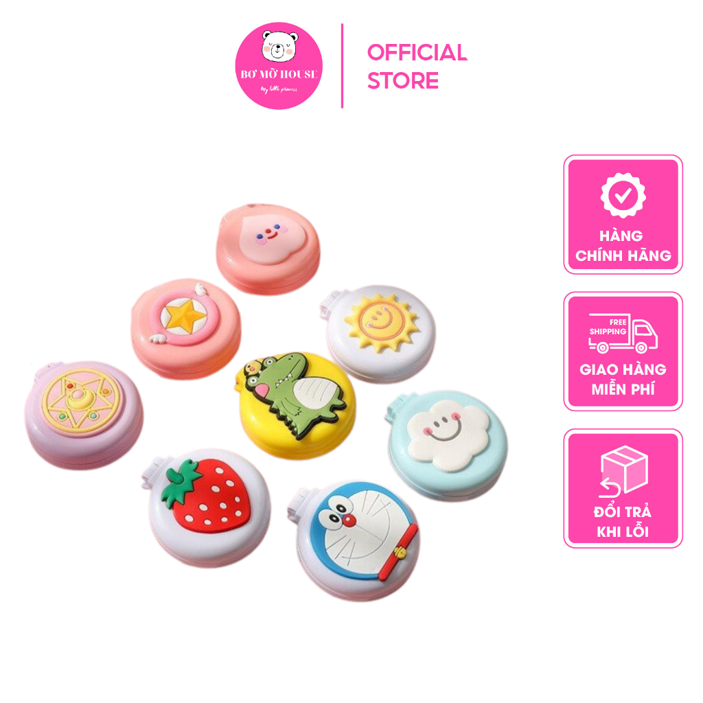 Gương Lược Mini Gấp Gọn Họa Tiết Hoạt Hình Đáng Yêu Cho Bé Tiện Bỏ Túi BƠ MỠ HOUSE