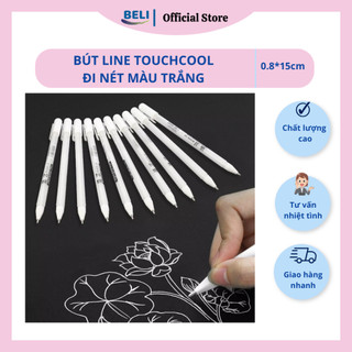 Bút line Touchcool đi nét màu trắng mềm mượt, sắc nét