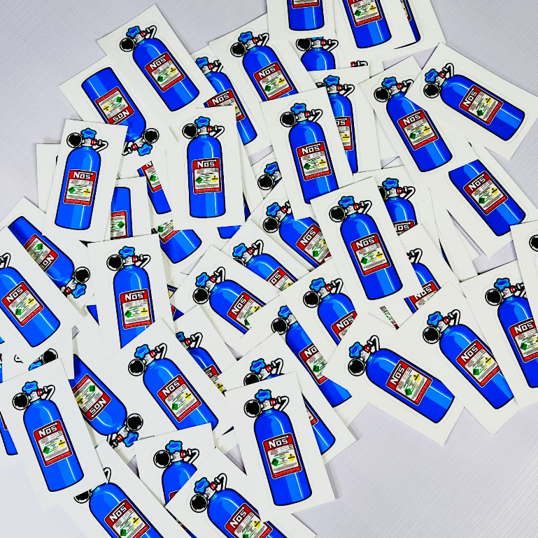 Hình Dán Sticker Bình NOS Mini Sticker Dán Các Vị Trí Trên Xe, Chất Liệu Decal Ô Tô Chịu Nắng Chống Nước