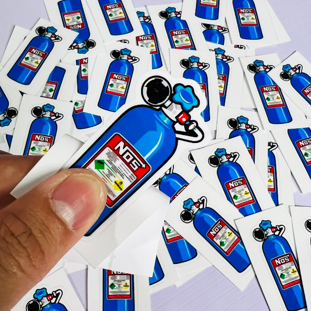 Hình Dán Sticker Bình NOS Mini Sticker Dán Các Vị Trí Trên Xe, Chất Liệu Decal Ô Tô Chịu Nắng Chống Nước
