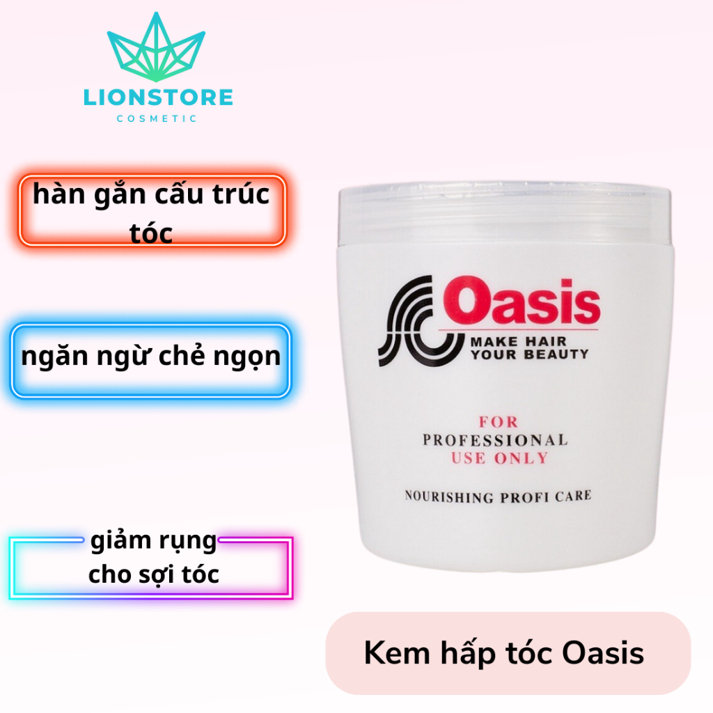 Kem hấp tóc ủ tóc OASIS 1000ML đặc như sáp - Xả tóc mềm mượt Loại 1|Không bết, rụng tóc
